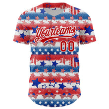 Загрузить изображение в средство просмотра галереи, Custom White Red-Royal 3D American Flag Patriotic Authentic Baseball Jersey