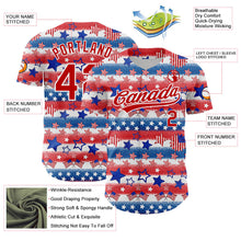 Загрузить изображение в средство просмотра галереи, Custom White Red-Royal 3D American Flag Patriotic Authentic Baseball Jersey