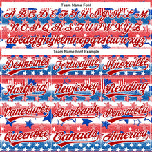 Загрузить изображение в средство просмотра галереи, Custom White Red-Royal 3D American Flag Patriotic Authentic Baseball Jersey