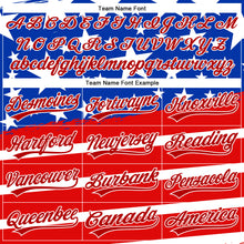 Load image into Gallery viewer, Custom Royal Red-White 3D American Flag Patriotic Authentic Baseball Jersey