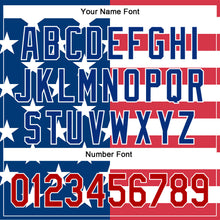 Загрузить изображение в средство просмотра галереи, Custom White Red-Royal 3D American Flag Patriotic Authentic Baseball Jersey