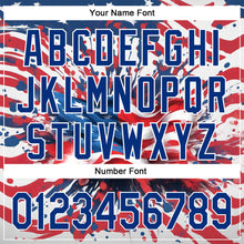 Загрузить изображение в средство просмотра галереи, Custom Red Royal-White 3D American Flag Patriotic Authentic Baseball Jersey