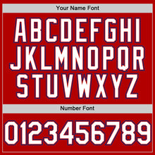 Laden Sie das Bild in den Galerie-Viewer, Custom Red White-Royal Line Authentic Baseball Jersey