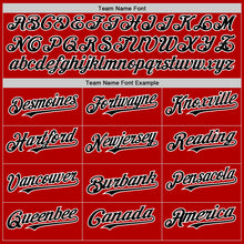 Charger l'image dans la galerie, Custom Red Black-White Line Authentic Baseball Jersey