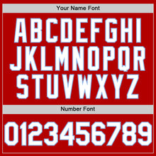 Laden Sie das Bild in den Galerie-Viewer, Custom Red White-Light Blue Line Authentic Baseball Jersey