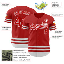 Charger l'image dans la galerie, Custom Red White Line Authentic Baseball Jersey