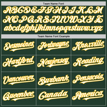 Load image into Gallery viewer, Custom Green White-Gold Line Authentic Baseball Jersey
