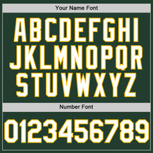 Load image into Gallery viewer, Custom Green White-Gold Line Authentic Baseball Jersey