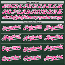 Load image into Gallery viewer, Custom Green Pink-White Line Authentic Baseball Jersey
