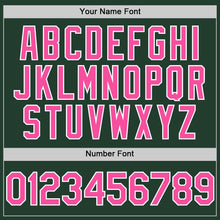 Load image into Gallery viewer, Custom Green Pink-White Line Authentic Baseball Jersey