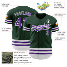 Charger l'image dans la galerie, Custom Green Purple-White Line Authentic Baseball Jersey