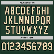 Load image into Gallery viewer, Custom Green Cream-Black Line Authentic Baseball Jersey