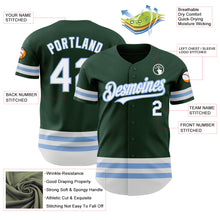 Charger l'image dans la galerie, Custom Green White-Light Blue Line Authentic Baseball Jersey