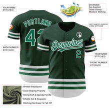 Charger l'image dans la galerie, Custom Green Kelly Green-White Line Authentic Baseball Jersey