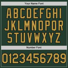 Load image into Gallery viewer, Custom Green Old Gold-Black Line Authentic Baseball Jersey