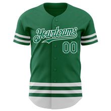 Load image into Gallery viewer, Custom Kelly Green White Line Authentic Baseball Jersey