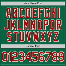Загрузить изображение в средство просмотра галереи, Custom Kelly Green Red-White Line Authentic Baseball Jersey