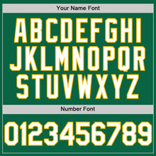 Load image into Gallery viewer, Custom Kelly Green White-Gold Line Authentic Baseball Jersey