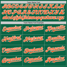 Загрузить изображение в средство просмотра галереи, Custom Kelly Green Orange-White Line Authentic Baseball Jersey