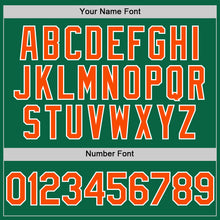 Загрузить изображение в средство просмотра галереи, Custom Kelly Green Orange-White Line Authentic Baseball Jersey