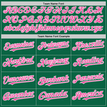 Загрузить изображение в средство просмотра галереи, Custom Kelly Green Pink-White Line Authentic Baseball Jersey
