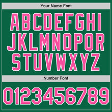 Загрузить изображение в средство просмотра галереи, Custom Kelly Green Pink-White Line Authentic Baseball Jersey