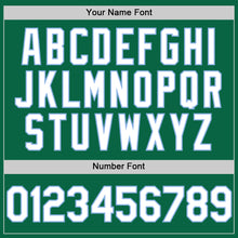 Load image into Gallery viewer, Custom Kelly Green White-Light Blue Line Authentic Baseball Jersey