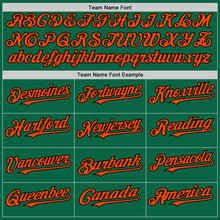 Загрузить изображение в средство просмотра галереи, Custom Kelly Green Orange-Black Line Authentic Baseball Jersey