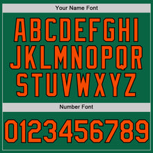 Загрузить изображение в средство просмотра галереи, Custom Kelly Green Orange-Black Line Authentic Baseball Jersey