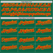 Загрузить изображение в средство просмотра галереи, Custom Kelly Green Red-Gold Line Authentic Baseball Jersey