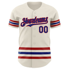 Charger l'image dans la galerie, Custom Cream Royal-Red Line Authentic Baseball Jersey