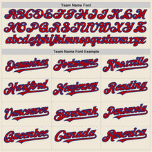 Load image into Gallery viewer, Custom Cream Red-Royal Line Authentic Baseball Jersey