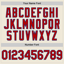 Load image into Gallery viewer, Custom Cream Red-Royal Line Authentic Baseball Jersey