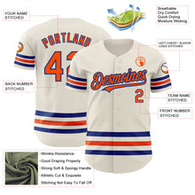 Charger l'image dans la galerie, Custom Cream Orange-Royal Line Authentic Baseball Jersey