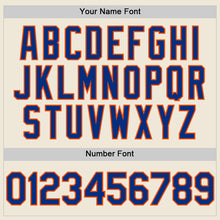 Charger l'image dans la galerie, Custom Cream Royal-Orange Line Authentic Baseball Jersey