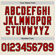 Charger l'image dans la galerie, Custom Cream Red-Black Line Authentic Baseball Jersey