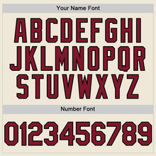 Charger l'image dans la galerie, Custom Cream Crimson-Black Line Authentic Baseball Jersey