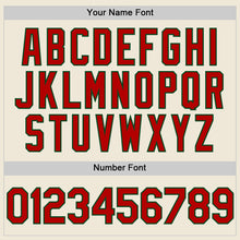 Charger l'image dans la galerie, Custom Cream Red-Green Line Authentic Baseball Jersey