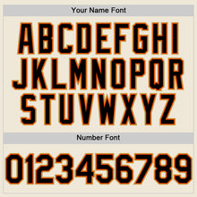 Charger l'image dans la galerie, Custom Cream Black Orange-Old Gold Line Authentic Baseball Jersey