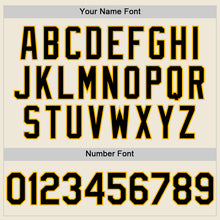 Load image into Gallery viewer, Custom Cream Black-Gold Line Authentic Baseball Jersey