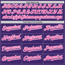 Load image into Gallery viewer, Custom Purple Pink-White Line Authentic Baseball Jersey