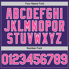 Load image into Gallery viewer, Custom Purple Pink-White Line Authentic Baseball Jersey