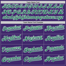 Load image into Gallery viewer, Custom Purple Kelly Green-White Line Authentic Baseball Jersey
