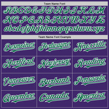 Load image into Gallery viewer, Custom Purple Kelly Green-White Line Authentic Baseball Jersey