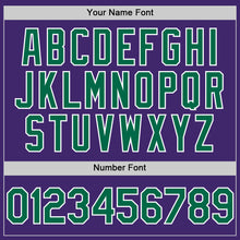 Load image into Gallery viewer, Custom Purple Kelly Green-White Line Authentic Baseball Jersey