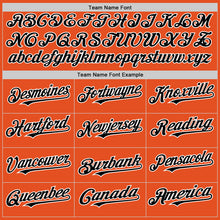 Load image into Gallery viewer, Custom Orange Black-White Line Authentic Baseball Jersey