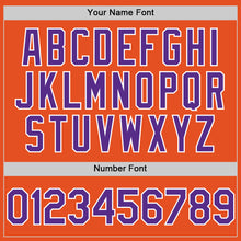 Load image into Gallery viewer, Custom Orange Purple-White Line Authentic Baseball Jersey