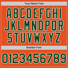 Load image into Gallery viewer, Custom Orange Green-White Line Authentic Baseball Jersey