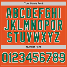 Load image into Gallery viewer, Custom Orange Kelly Green-White Line Authentic Baseball Jersey