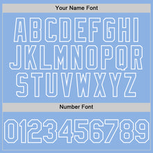 Load image into Gallery viewer, Custom Light Blue White Line Authentic Baseball Jersey